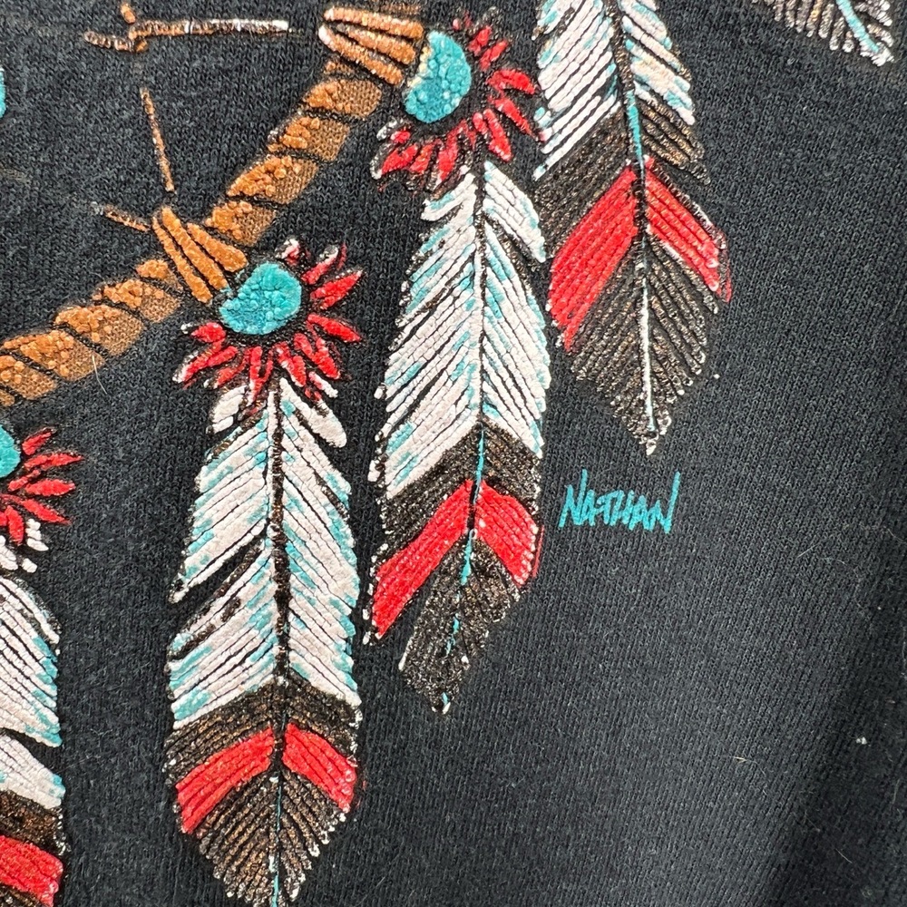 Vintage Dreamcatcher Graphic‎ Tee Fruit Of The Loom Unisex Black 3XL T-Shirt - Picture 3 of 5